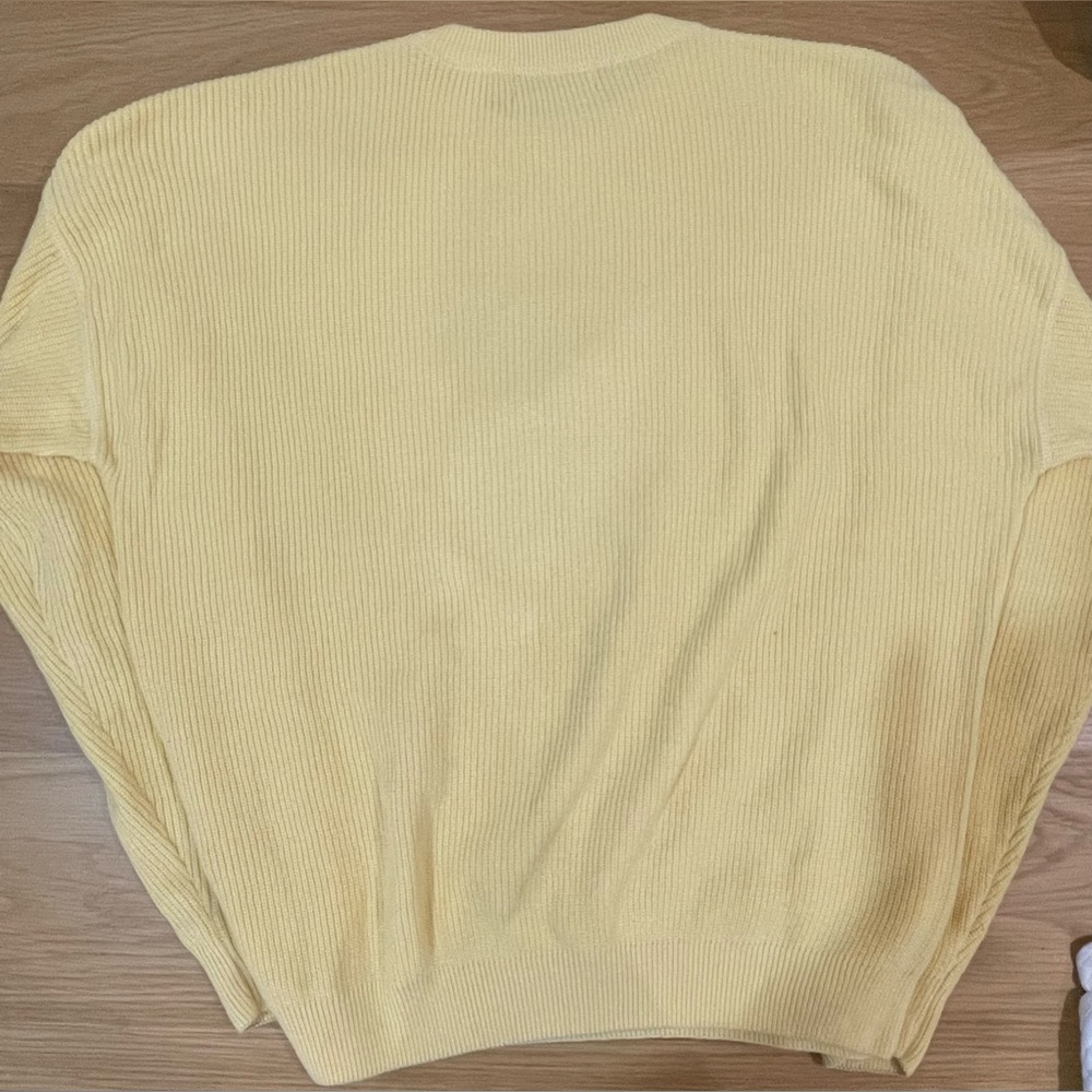 Eddie Bauer 100% Cotton Yellow Crewneck Sweater Mens Size M - Picture 4 of 5
